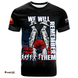 australia anzac 2022 t shirt camouflage with poppy blue