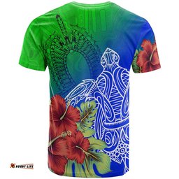 torres strait islanders t shirt adults ocean hibiscus