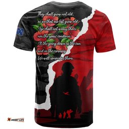 anzac day camouflage t shirt ode of remembrance