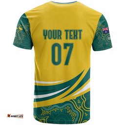 australia 2024 olympics custom t shirt rise of the roos aborignal style