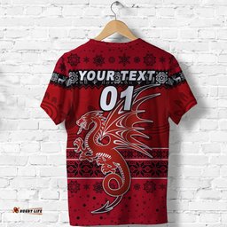 custom personalised st. george illawarra dragons t shirt christmas simple style red