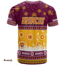 broncos rugby christmas t shirt custom broncos ugly christmas and aboriginal patterns t shirt