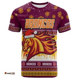 broncos rugby christmas t shirt custom broncos ugly christmas and aboriginal patterns t shirt