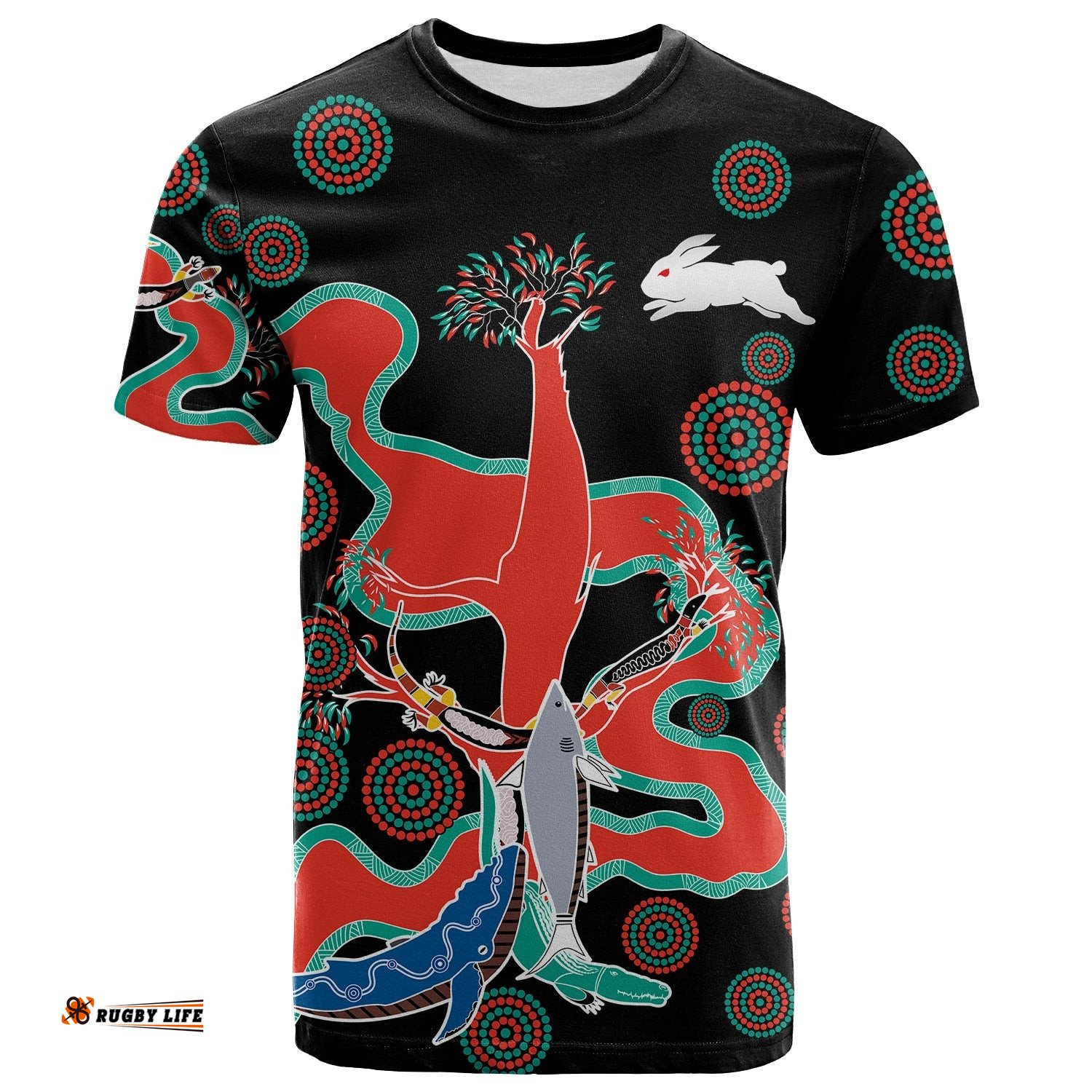 rabbitohs t shirt go the bunnies aboriginal