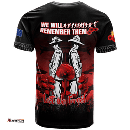 australia anzac 2022 t shirt camouflage with poppy red