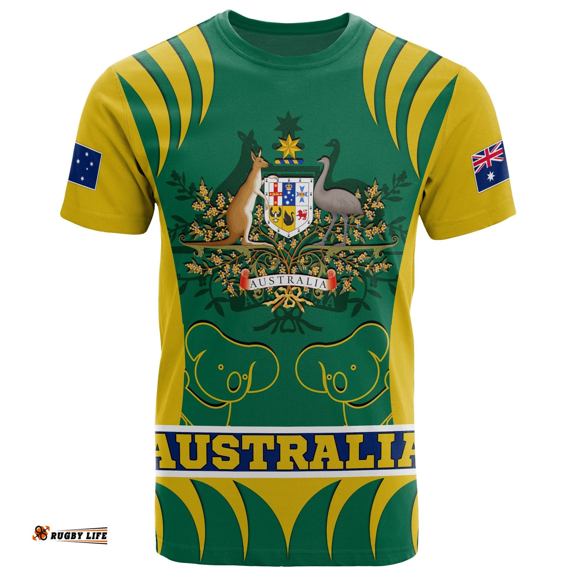 t shirt australian coat of arms shirt koala