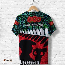new zealand maori anzac t shirt remembrance soldier turquoise
