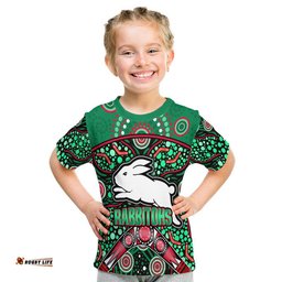 custom personalised south sydney indigenous rabbitohs dot art style t shirt