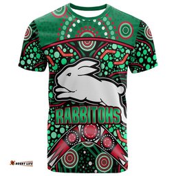 custom personalised south sydney indigenous rabbitohs dot art style t shirt