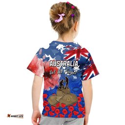 australia anzac day t shirt grunge australia flag and red poppy