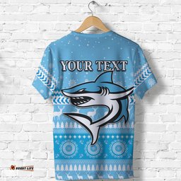 custom personalised sharks t shirt christmas cronulla sutherland