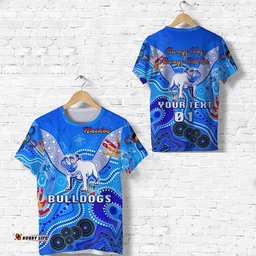 canterbury bankstown bulldogs customize t shirts naidoc light blue