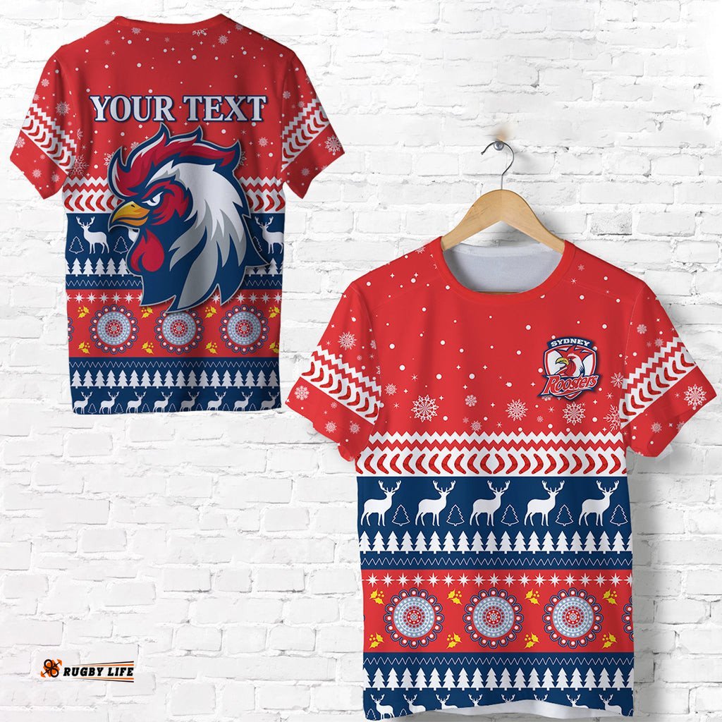 custom personalised roosters t shirt merry christmas sydney