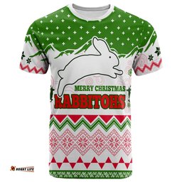 rabbitohs rugby christmas t shirt custom merry christmas rabbitohs aboriginal culture t shirt