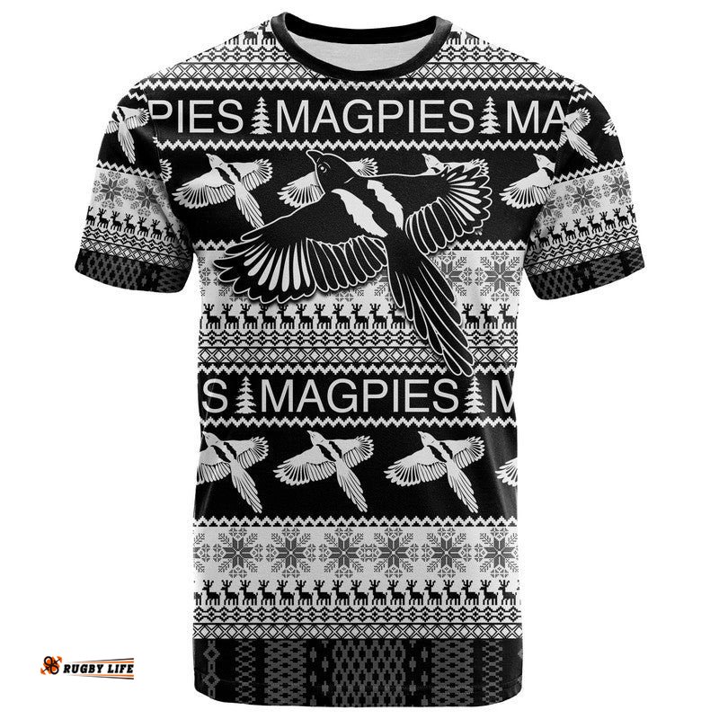 australian football league christmas magpies t shirt