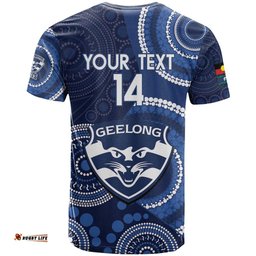 custom afl geelong naidoc week t shirt keep the fire burning indigenous art