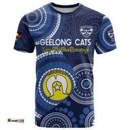 custom afl geelong naidoc week t shirt keep the fire burning indigenous art
