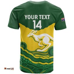 custom australia hockeyroos t shirt aussie kangaroo indigenous art