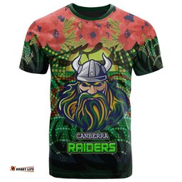 raiders rugby hoodie aboriginal dot art raiders with poppy flower hoodie 0