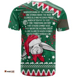 rabbitohs rugby t shirt glory glory the south 2023 christmas vibe unique