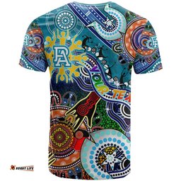 custom naidoc week 2024 port adelaide power t shirt australia aboriginal dot painting dt02