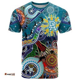 custom naidoc week 2024 port adelaide power t shirt australia aboriginal dot painting dt02