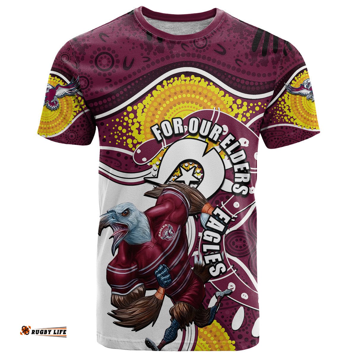 sea eagles mascot nrl t shirt naidoc