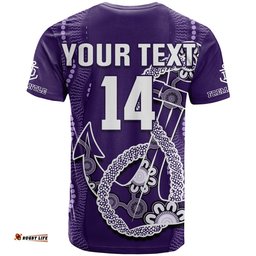 custom text and number dockers football t shirt fremantle anchor mix aboriginal pattern dynamic style