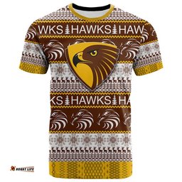 australian football league christmas hawks t shirt