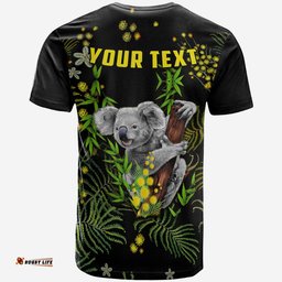 custom personalised golden wattle t shirt koala australia acacia pycnantha version simple