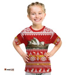australia t shirt sydney opera house aboriginal art merry christmas