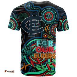 carlton blues football aboriginal art t shirt naidoc indigenous tribal