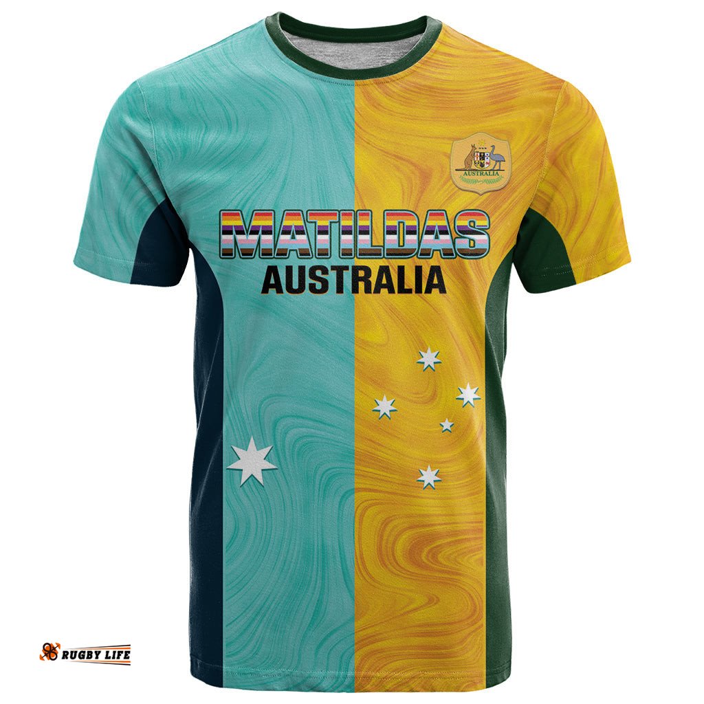 custom pride month matildas t shirt australia til its done mixed color