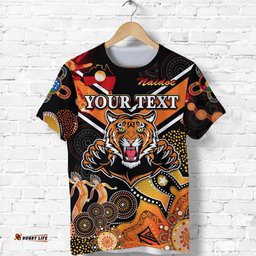 custom personalised wests t shirt tigers indigenous naidoc heal country! heal our nation black