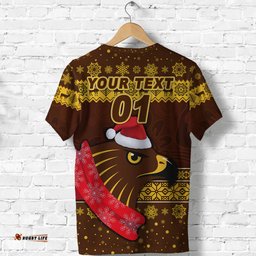 custom personalised hawthorn hawks t shirt christmas simple style