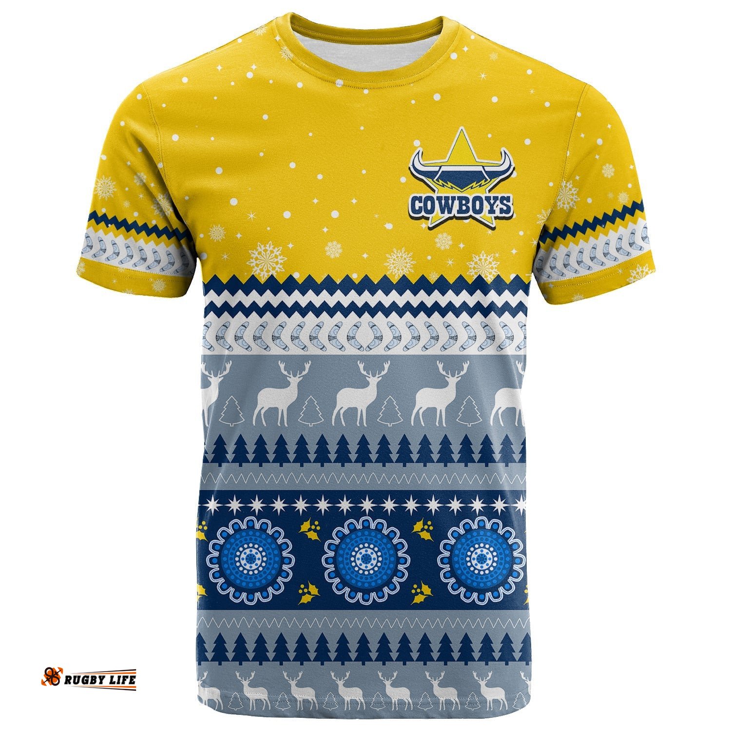 cowboys aboriginal t shirt christmas north queensland