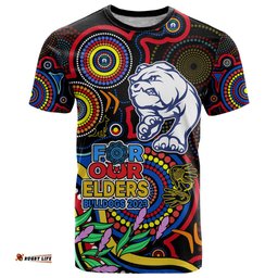 custom bulldogs football aboriginal art t shirt naidoc indigenous tribal