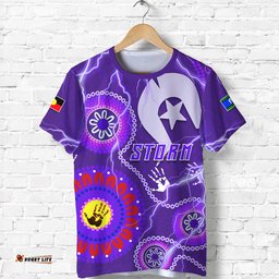 custom personalised melbourne storm indigenous t shirt strait islanders