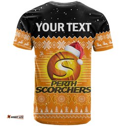 custom personalised perth scorchers cricket t shirt aboriginal merry christmas