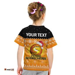 custom personalised perth scorchers cricket t shirt aboriginal merry christmas