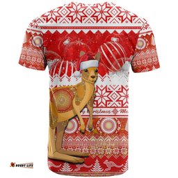 australia t shirt kangaroo aboriginal painting merry christmas