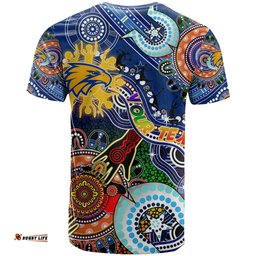 custom naidoc week 2024 west coast eagles t shirt australia aboriginal dot painting dt02