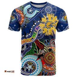 custom naidoc week 2024 west coast eagles t shirt australia aboriginal dot painting dt02