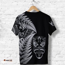 new zealand haka rugby maori t shirt silver fern vibes black