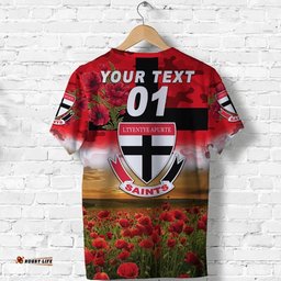 custom personalised ltyentye apurte anzac t shirt poppy vibes saints