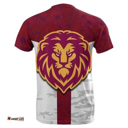 brisbane lions t shirt anzac day poppy flowers style