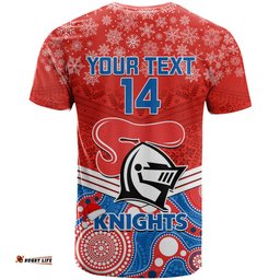 custom knights rugby christmas t shirt merry xmas 2023 mix aboriginal art
