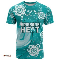 custom brisbane cricket indigenous t shirt feel the heat