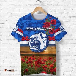 custom personalised hermannsburg western aranda bulldogs football club anzac t shirt poppy vibes