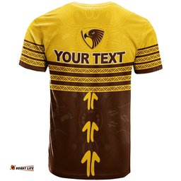 custom personalised hawthorn t shirt aboriginal dot painting